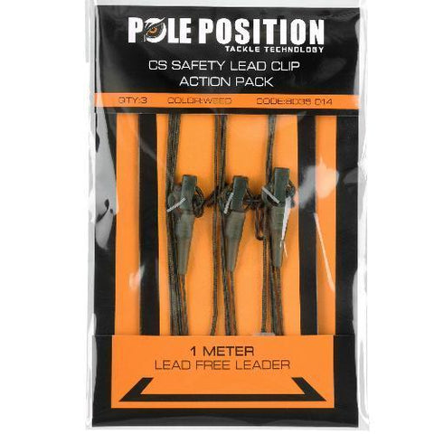 LEADCLIP SET+LEADER WEED POLE POSITION 5X5PCS