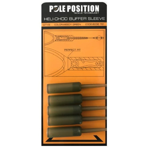 HELI-CHOD BUFFER SLEVE MUDDY SILT POLE POSITION 5PCS