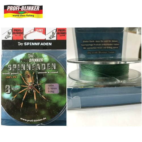 Fir  textil PROFIBLINKER GREEN SPINNFADEN 8 BRAID 0.16 MM 150 M