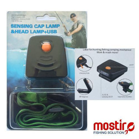 LANTERNA CAP SENZOR MISCARE + INCARCARE USB