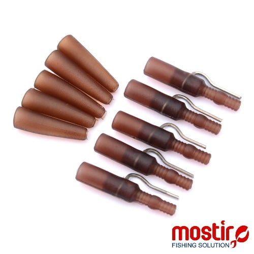 ACCESORII LEAD CLIP INOX +CON SOFT MARO (5+5 BUC)