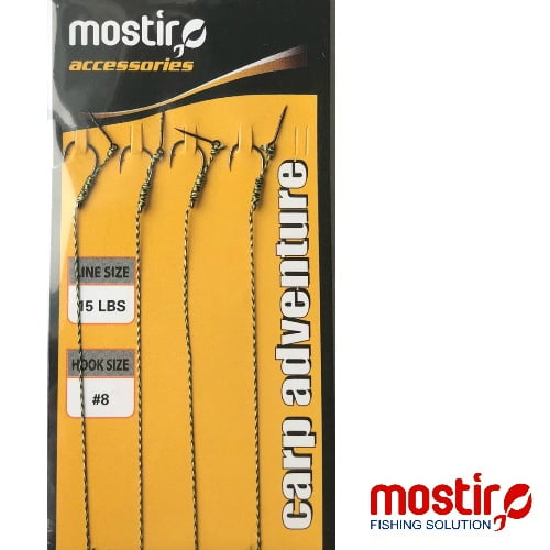 FEEDER RIG WITH BOILIE SPIKE IN BRAID LINE 15 LBS HOOK NO 8 (4 BUC)