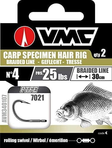 Carlige VMC legate - 7021 P.T.F.E. 6 x 2 textil 30 cm + vartej